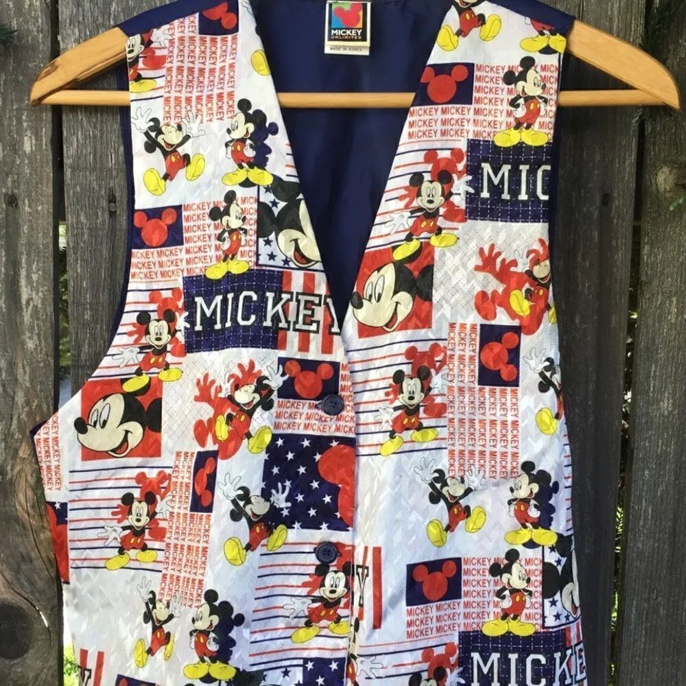 EUC Disney Mickey Mouse Vintage Printed Vest One Size